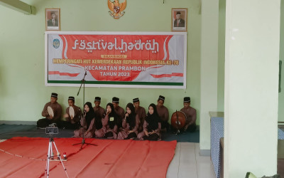 Ekstra Hadroh SMK Muhammadiyah 1 Prambon telah menjuarai lomba tingkat Kecamatan Prambon pada acara peringatan HUT RI ke 78.